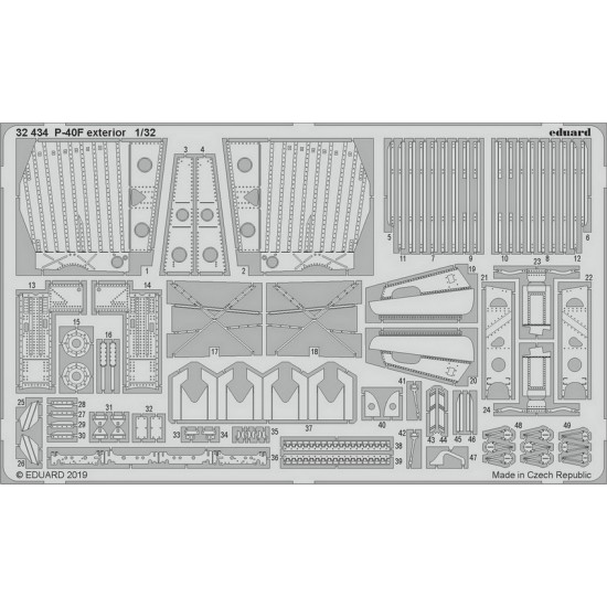 1/32 Curtiss P-40F Warhawk Exterior Detail Set for Trumpeter kits