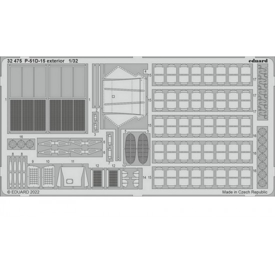 1/32 North American P-51D-15 Mustang Exterior Detail Set for Revell kits