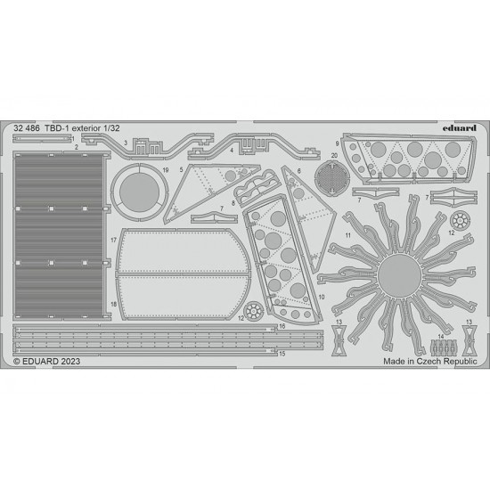 1/32 Douglas TBD-1 Devastator Exterior Photo-etched set for Trumpeter kits