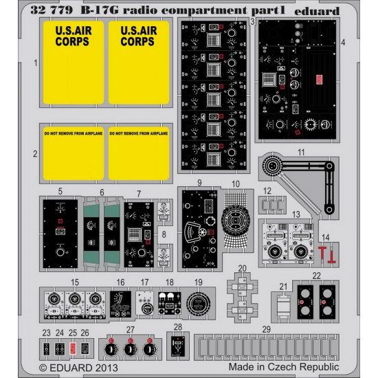 1/32 Boeing B-17G Flying Fortress Radio Compartment Detail Set for HK Models