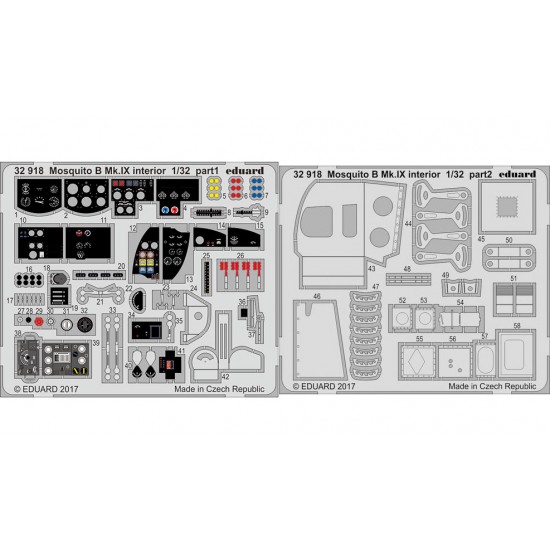 1/32 Mosquito B Mk.IX Interior Photo etched set for HKM kits