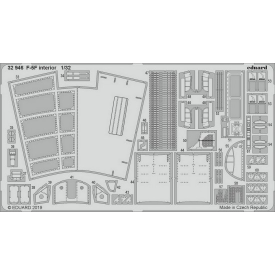 1/32 Northrop F-5F Tiger II Interior Detail Set for Kitty Hawk kits