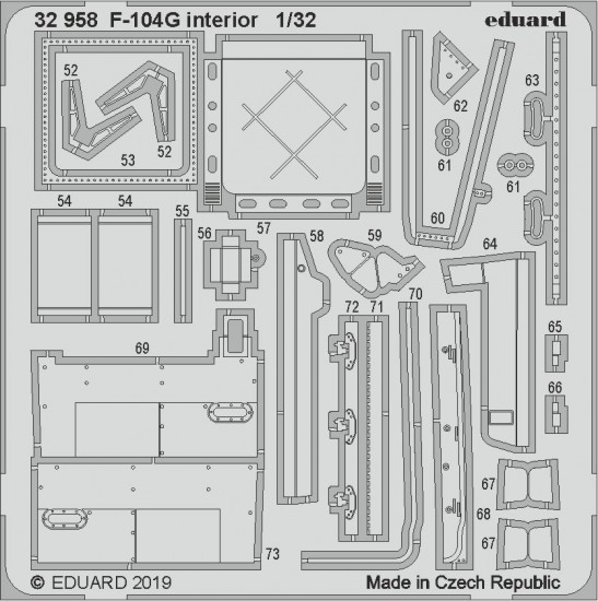 1/32 Lockheed F-104G Starfighter Interior Detail Set for Italeri kits