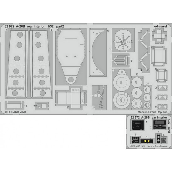 1/32 Douglas A-26B rear Interior Detail Set for HobbyBoss kits