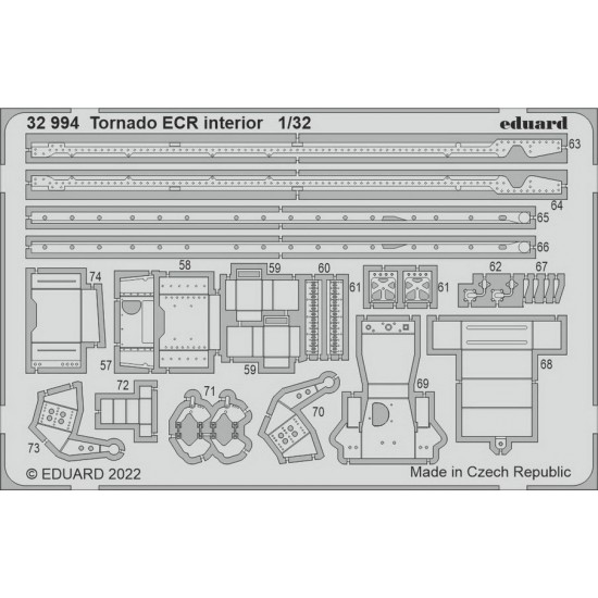 1/32 Panavia Tornado ECR Interior Detail set for Italeri kits