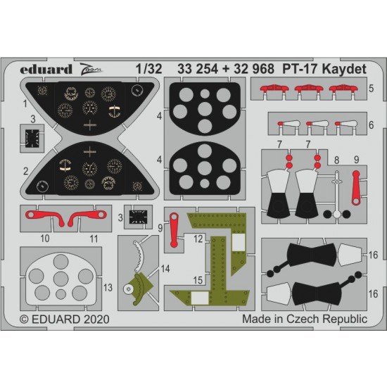 1/32 Boeing-Stearman PT-17 Kaydet Detail Set V2 for Roden kits