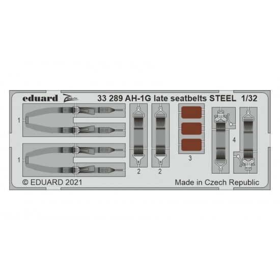 1/32 Bell AH-1G Huey Cobra Late Seatbelts Detail parts for ICM kits