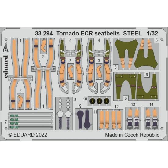 1/32 Panavia Tornado ECR Seatbelts for Italeri kits