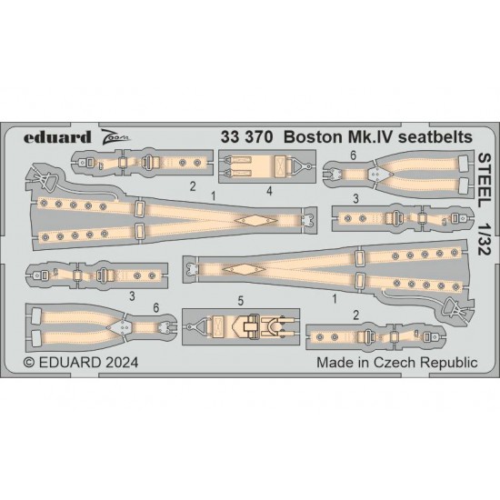 1/32 Boston Mk.IV Seatbelts for HK Model kits