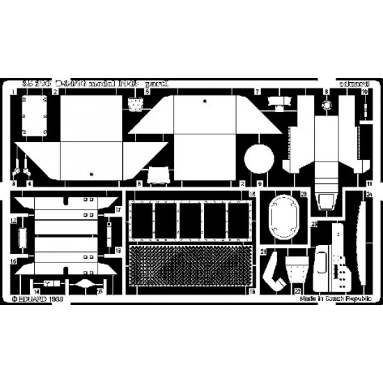 Photoetch for 1/35 Soviet Medium Tank T-34/76 Model 1942 for Zvezda kit