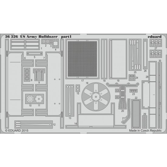 1/35 US Army Bulldozer Detail Set for Miniart kits #35174/35184/35188/35195 (2 PE sheets)