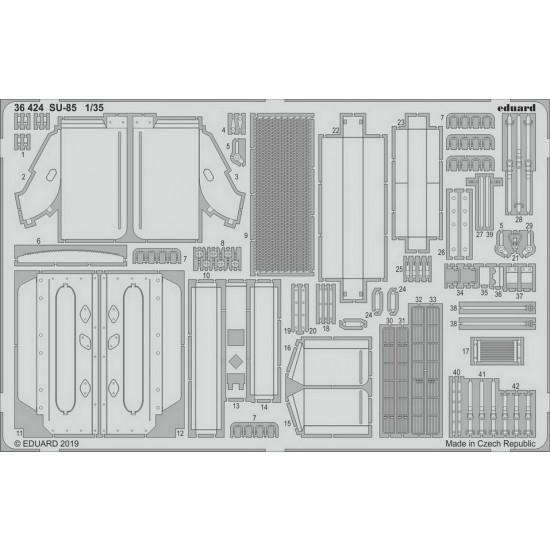 1/35 SU-85 (Samohodnaya ustanovka 85) Tank Destroyer Detail Parts (PE) for Zvezda kits