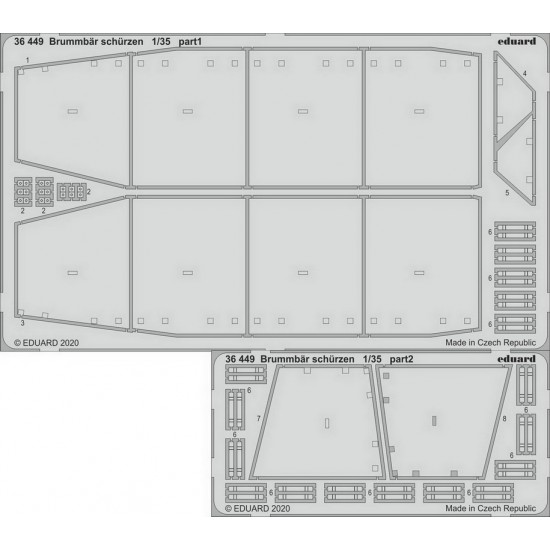 1/35 Sturmpanzer (Brummbar) Schurzen Detail Set for Academy kits