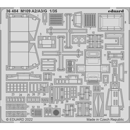 1/35 M109 A2/A3/G Howitzer Detail Set for Italeri kits