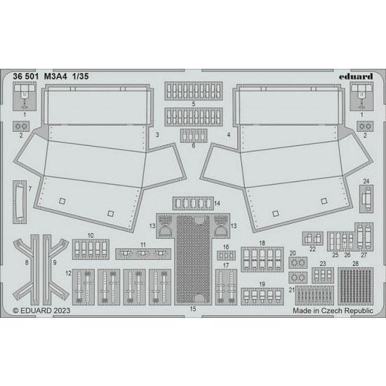 1/35 M3A4 Medium Tank Detail Parts for I Love Kits kits