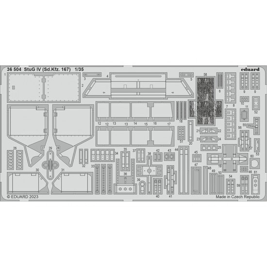 1/35 StuG IV (SdKfz. 167) Photo-etched set for Zvezda kits