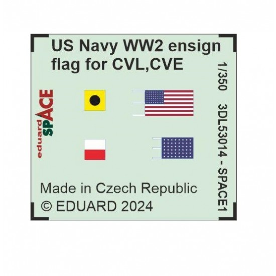 1/350 WWII US Navy Ensign Flag 3D Decals for CVL/CVE/CL/DD