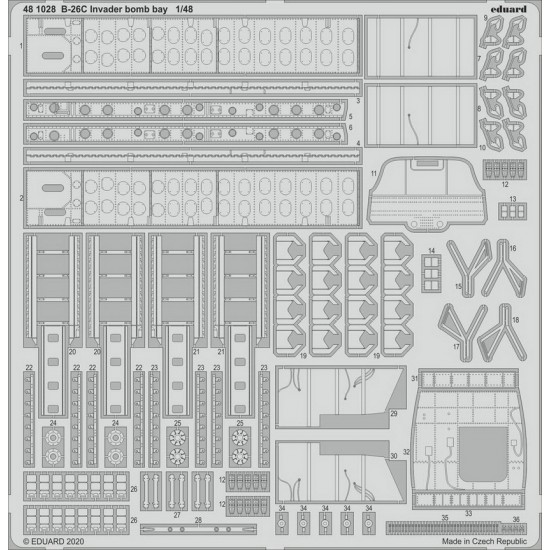 1/48 Douglas B-26C Invader Bomb Bay Detail Set for ICM kits