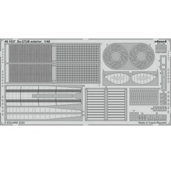 1/48 Sukhoi Su-27UB Exterior Detail Set for Kitty Hawk kits