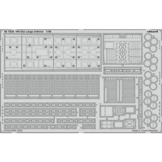 1/48 Sikorsky HH-34J Choctaw Cargo Interior Detail Set for Trumpeter kits