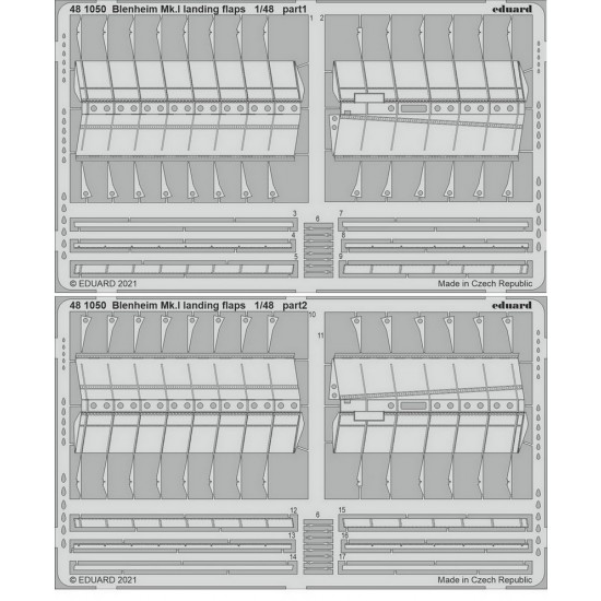 1/48 Bristol Blenheim Mk.I Landing Flaps Photo-etched set for Airfix kits