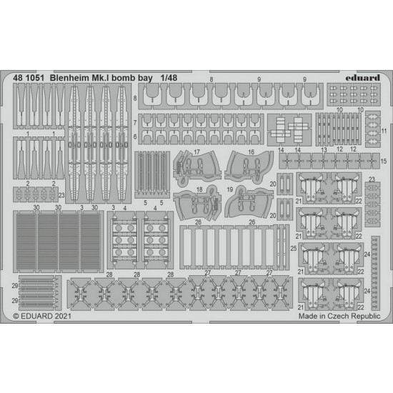 1/48 Bristol Blenheim Mk.I Bomb Bay Photo-etched set for Airfix kits