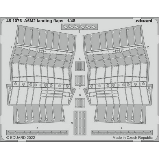 1/48 Mitsubishi A6M2 Zero Landing Flaps Detail Set for Eduard kits