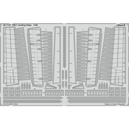 1/48 Grumman Wildcat FM-1 Landing Flaps Photo-etched set for Tamiya kits