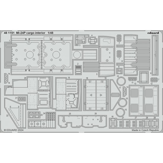 1/48 Mil Mi-24P Cargo Interior Detail Parts for Trumpeter kits