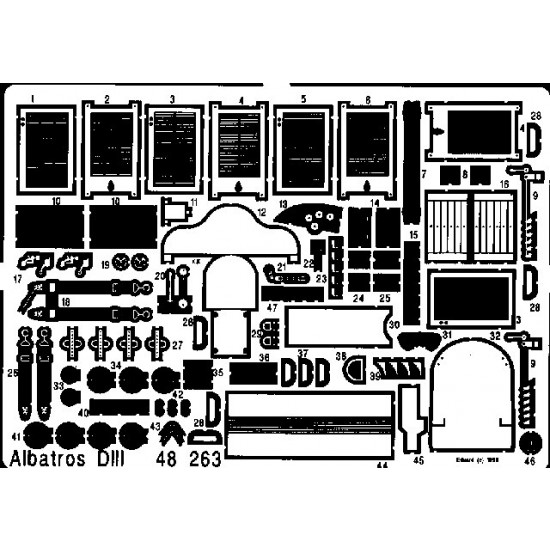 Photoetch for 1/48 Albatros D.III for Eduard kit