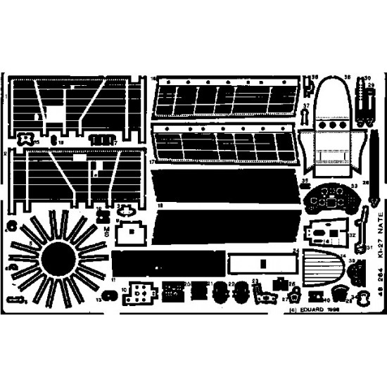 Photoetch for 1/48 Nakajima Ki-27 Nate for Hasegawa kit