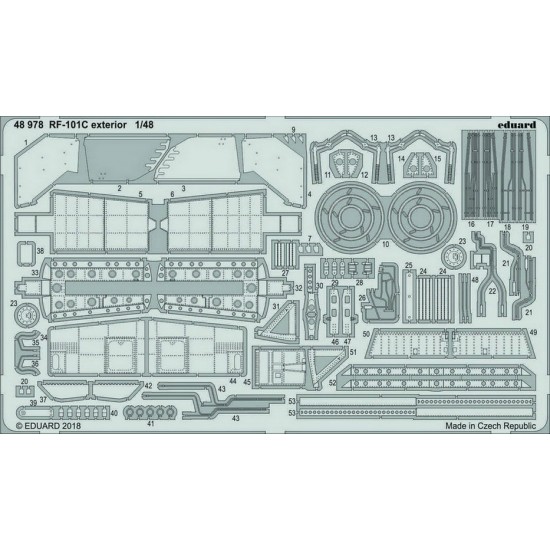 1/48 McDonnell RF-101C Voodoo Exterior Detail Parts (PE) for Kitty Hawk kits