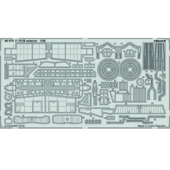 1/48 McDonnell F-101B Voodoo Exterior Detail Parts (PE) for Kitty Hawk kits