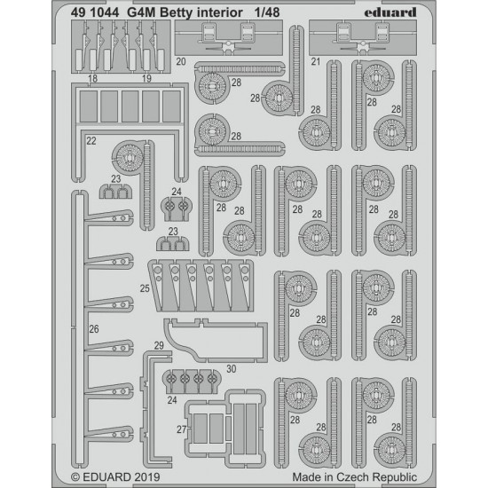 1/48 Mitsubishi G4M Betty Interior Detail set for Tamiya kits