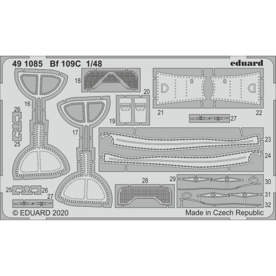 1/48 Messerschmitt Bf 109C Detail Set for Modelsvit kits