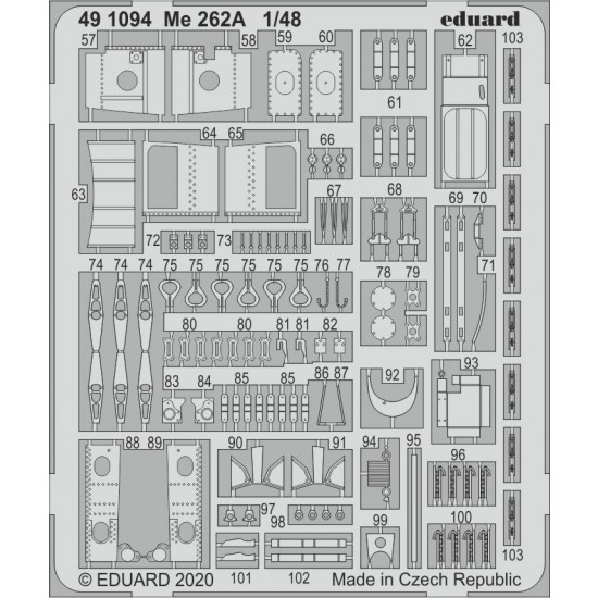 1/48 Messerschmitt Me 262A Detail set for Hobby Boss kits