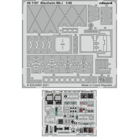 1/48 Bristol Blenheim Mk.I Photo-etched set for Airfix kits