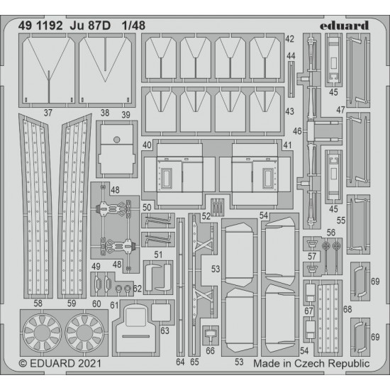 1/48 Junkers Ju 87D Detail Set for Hasegawa/Hobby 2000 kits