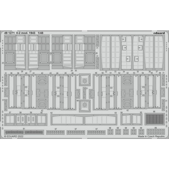 1/48 IL-2 Sturmovik mod. 1943 Detail Set for Zvezda kits