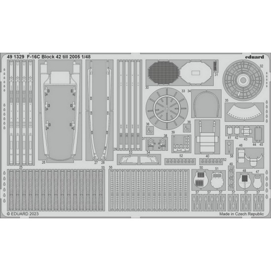 1/48 F-16C Fighting Falcon Block 42 Till 2005 Detail Parts for Kinetic kits