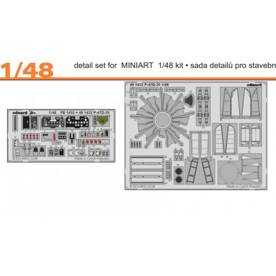 1/48 Republic P-47D-30 Thunderbolt Detail Parts for MiniArt kits