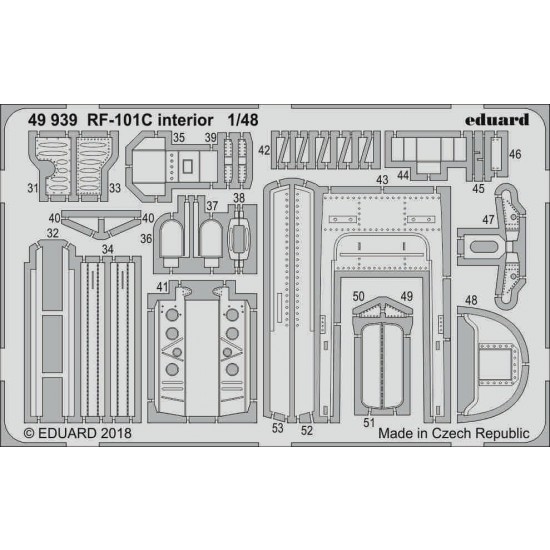 1/48 McDonnell RF-101C Voodoo Interior Detail Parts (PE) for Kitty Hawk kits