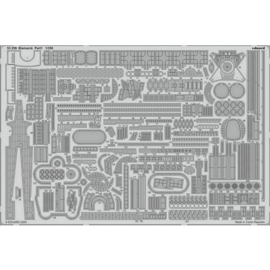 1/350 German Battleship Bismarck Detail Set Part 1 for Trumpeter kits