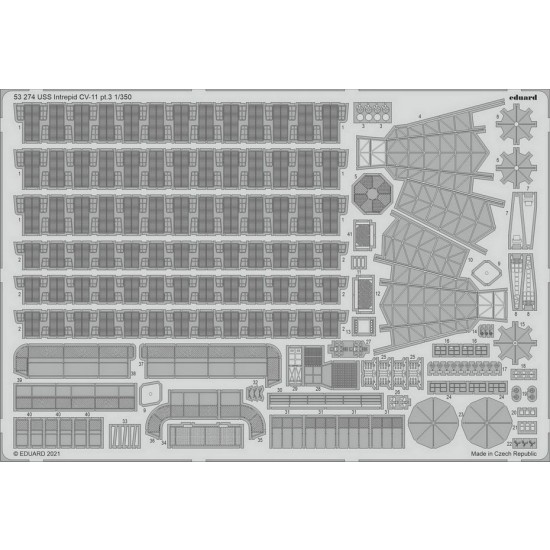 1/350 USS Intrepid CV-11 Aircraft Carrier pt.3 Detail parts for Trumpeter kits