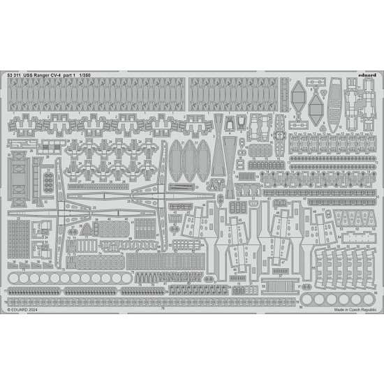 1/350 USS Ranger CV-4 Aircraft Carrier Part 1 PE set for Trumpeter kits