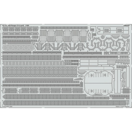 1/350 USS Ranger CV-4 Part 2 PE Detail Sheet for Trumpeter kits