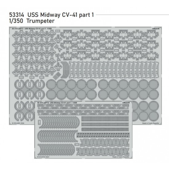 1/350 USS Midway CV-41 Part 10 PE Sheets for Trumpeter kits