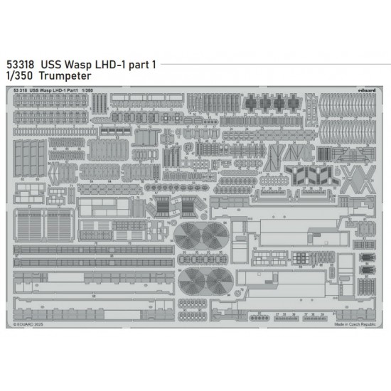 1/350 USS Wasp LHD-1 part 10 Photo-etched Detail set for Trumpeter kits