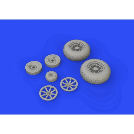 1/32 Curtiss P-40N Warhawk Wheels Set for Trumpeter kits