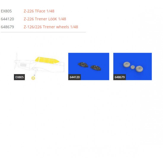 1/48 Zlin Z-226 Detail Parts for Eduard kits